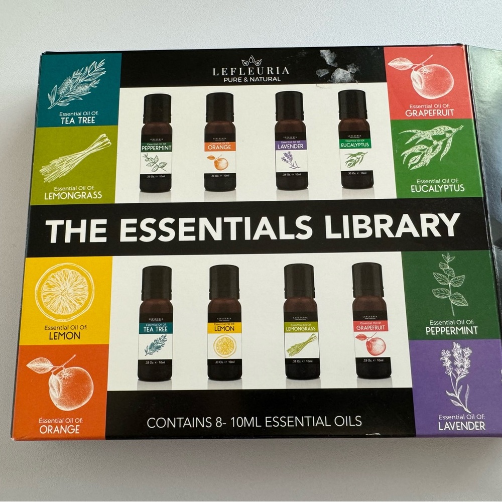 LEFLEURIA Essential Oil Library of Eight Essential Oils. New Without Tags Unused